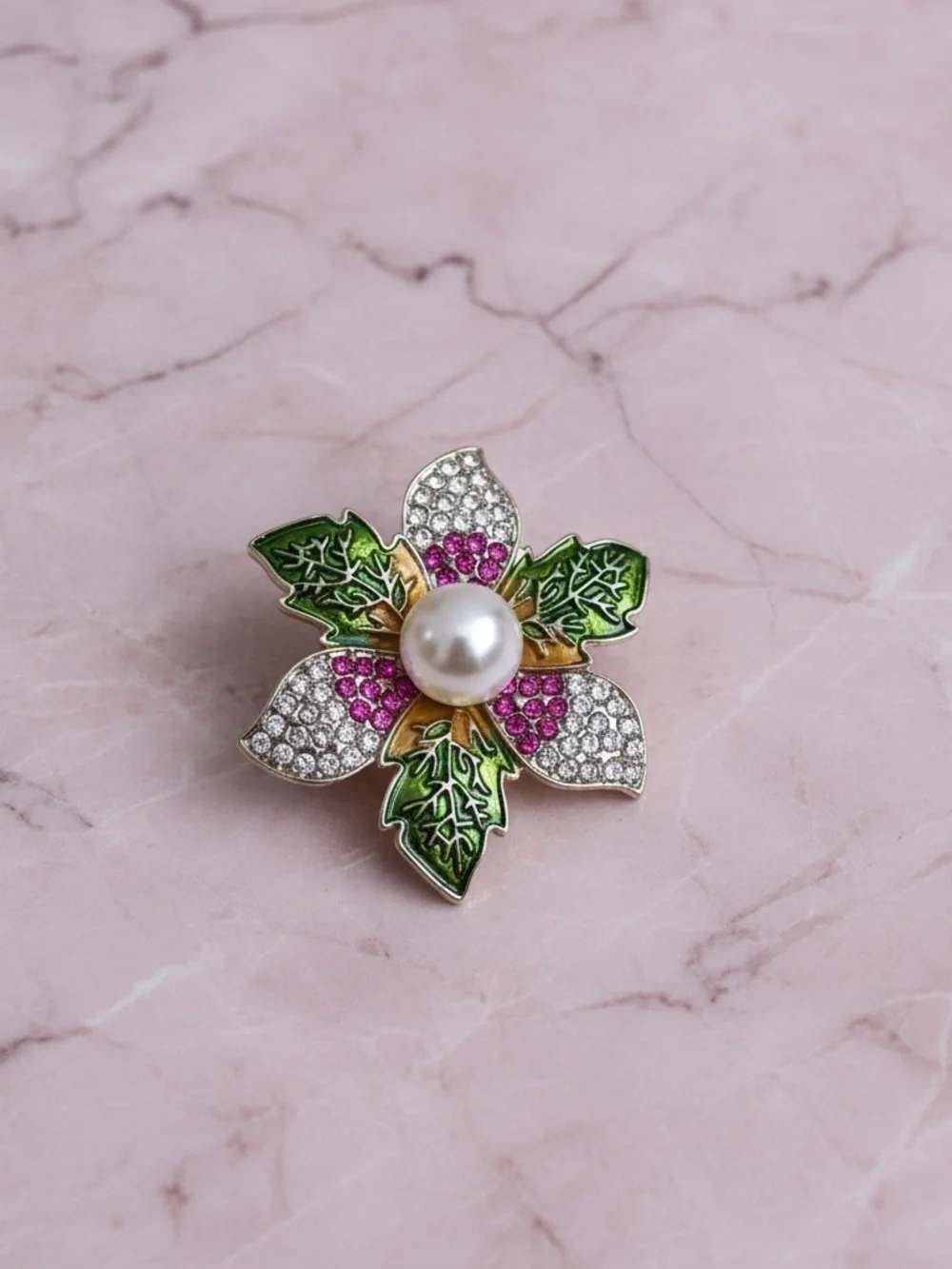 Assorted Women’s Jewelry Brooch Pin - Gold & Multicolor Accents. You get one